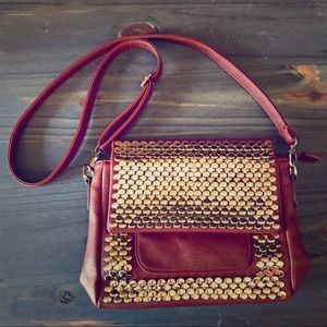 Gold Studded Crossbody Bag